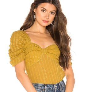 NWOT Tularosa Cosette Top in Pear Yellow